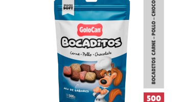 Bocaditos Sabor Carne, Pollo y Chocolate para Perro Golocan - 500 grs