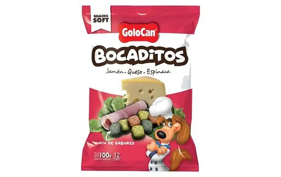 Bocaditos Perro Golocan Jamón, Queso y Espinaca